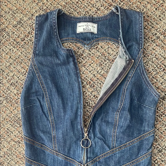Denim Sleeveless Jumpsuit - Picture 4 of 7